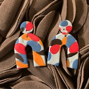 Colorful Abstract Arch Earrings